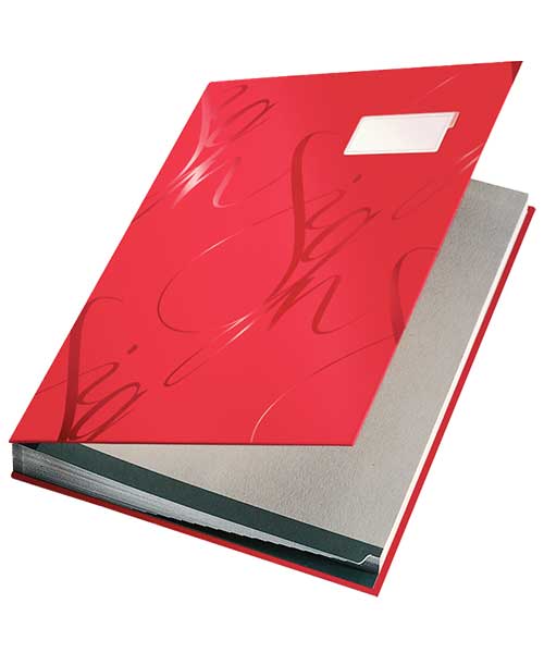 Leitz Design İmza Dosyası 18 Bölmeli Kırmızı 57450025