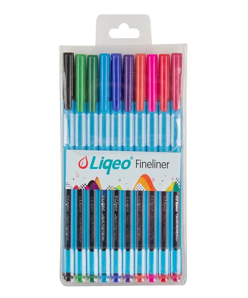 Liqeo Fineliner Kalem 10'Lu Pvc