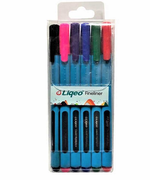 Liqeo Fineliner Kalem 6'Lı Pvc