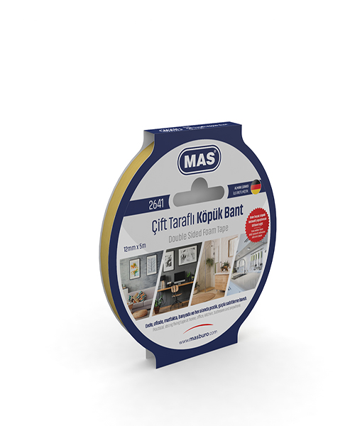 Mas Çift Taraflı Köpük Bant 12Mm X 5M 2641