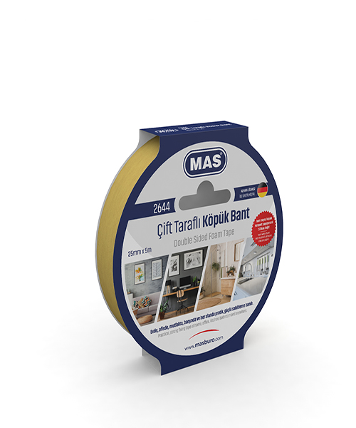 Mas Çift Taraflı Köpük Bant 25Mm X 5M 2644