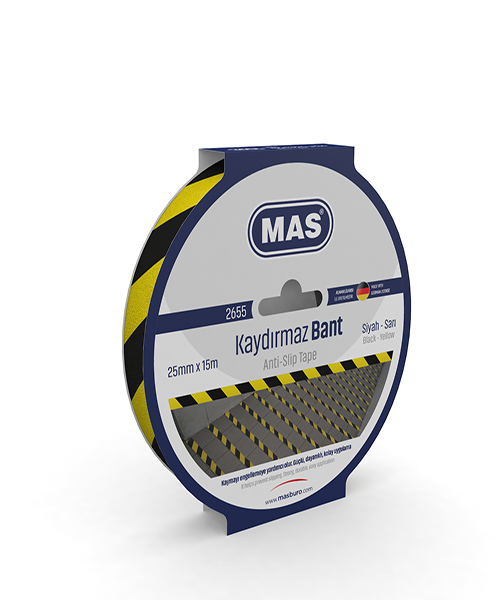 Mas Kaydırmaz Bant 25Mm X 15M Sarı & Siyah 2655