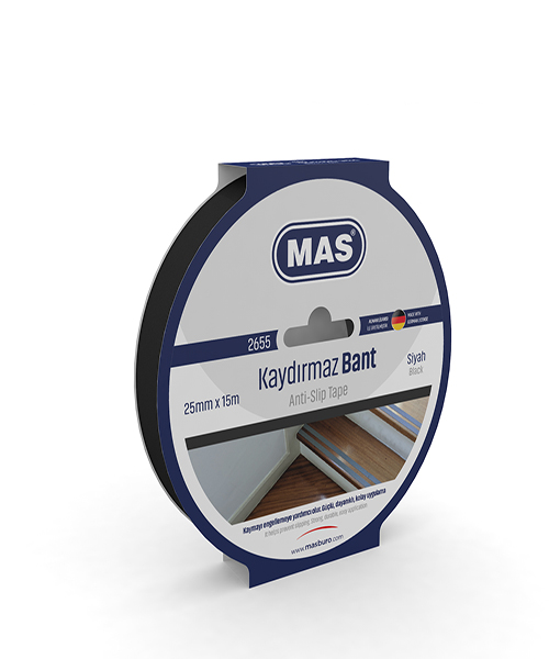 Mas Kaydırmaz Bant 25Mm X 15M Siyah 2655