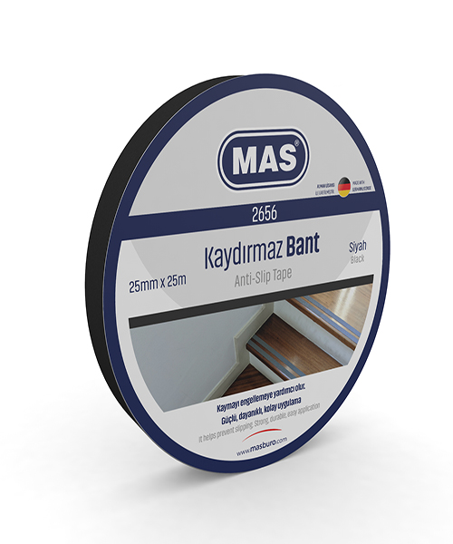 Mas Kaydırmaz Bant 25Mm X 25M Siyah 2656