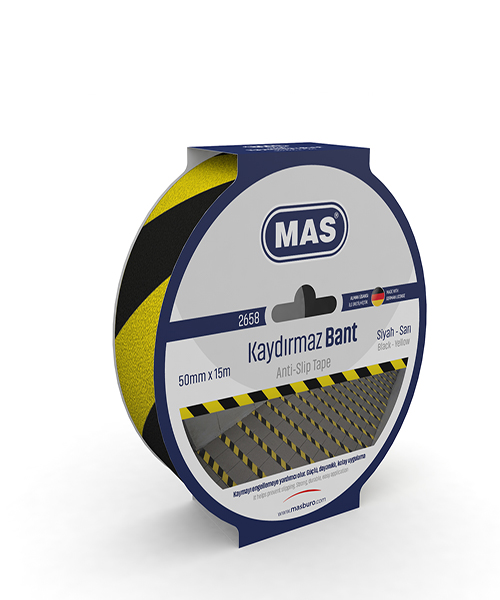 Mas Kaydırmaz Bant 50Mm X 15M Sarı & Siyah 2658
