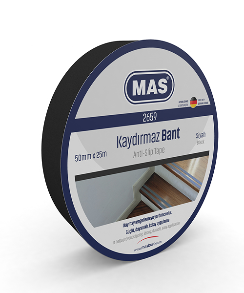 Mas Kaydırmaz Bant 50Mm X 25M Siyah 2659