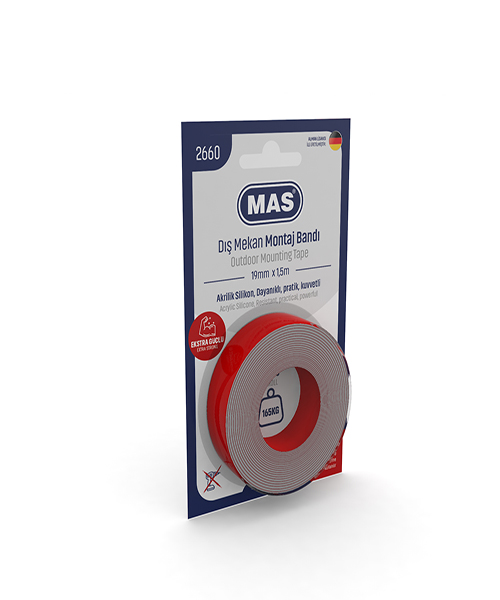 Mas Montaj Bandı Dış Mekan Extra Güçlü 19Mm X 1,5M 2660