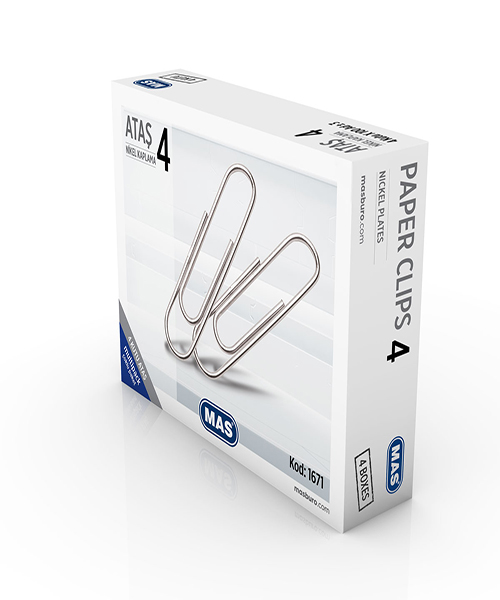 Mas Multıpack Ataş No:4 Nikel Kaplı Süper Kalite 100 Adet X 4 1671