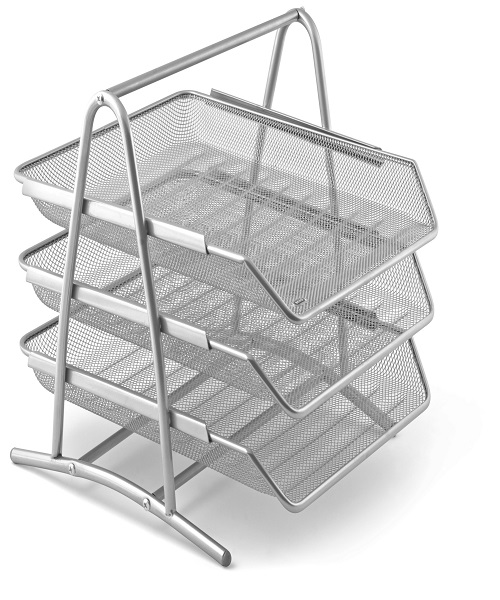 Mas Perfore 3 Lü Evrak Rafı Seti Silver 523