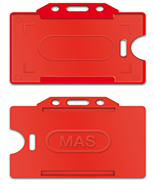 Mas Plastik Kart Muhafaza Yatay 54X86 Kırmızı 50 Li 3520