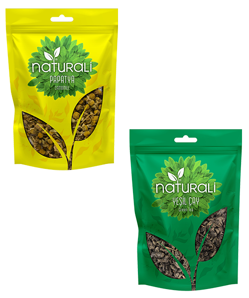 Naturali Rahatlama Çay Paketi - Papatya Çayı 50 Gr - Yeşil Çay 100 Gr