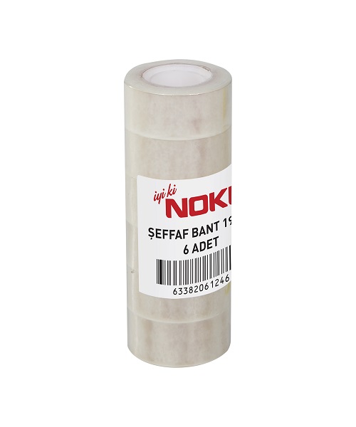 Noki Şeffaf Bant 19mmx33M 6'lı 19336