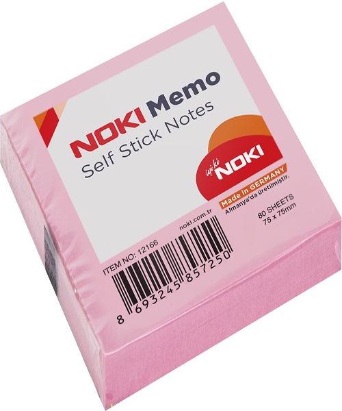 Noki Memo Yapışkanlı Not Kağıdı 75x75 Açık Pembe 12166