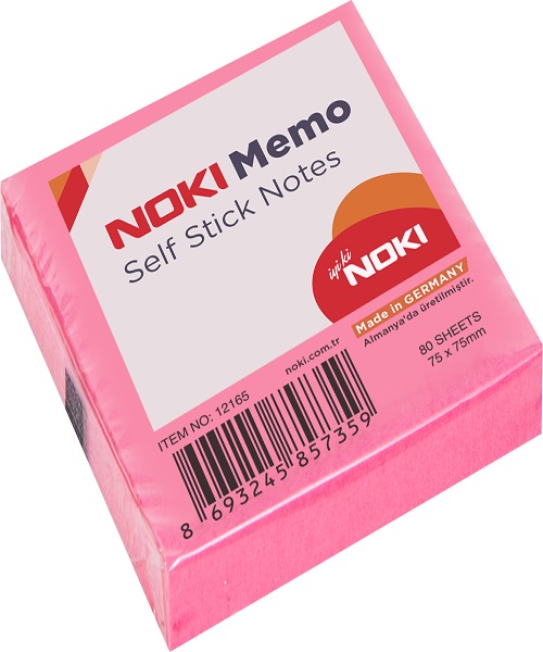 Noki Memo Yapışkanlı Not Kağıdı 75x75 Koyu Pembe 12165