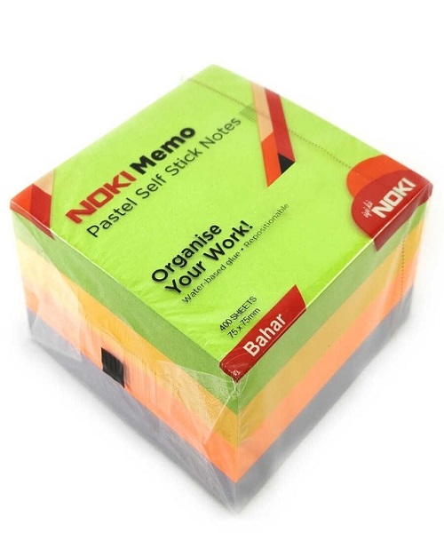 Noki Memo Yapışkanlı Not Kağıdı 75x75 Pastel Bahar Küp Blok 400 Sayfa 12013-11