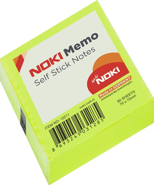 Noki Memo Yapışkanlı Not Kağıdı 75x75 Yeşil 12211