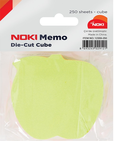 Noki Memo Yapışkanlı Notluk Elma Şekilli 5 Renk 80 Sayfa 12359-80