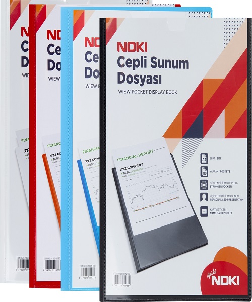 Noki Sunum Dosyası Cepli 80 Yaprak Mavi 64180-N-130