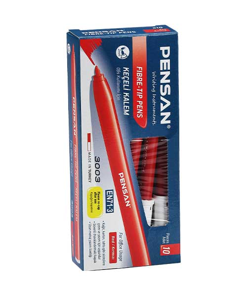 Pensan Ofis Tipi Keçeli Kalem Kırmızı 3003