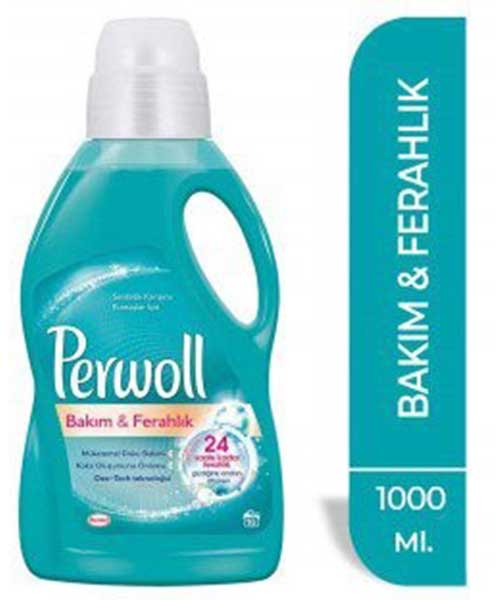 Perwol Sıvı Çamaşır Deterjanı 1 Lt Bakım & Ferah (Mavi)