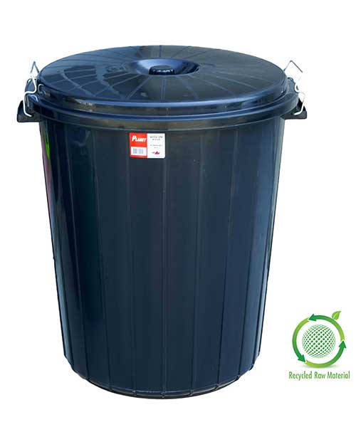 Planet Çöp Kovası Orta Gri Kilitli Up110L 35 Lt