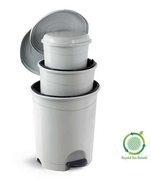 Planet Pedallı Çöp Kovası 3'Lü Set  Up132 61222 Lt