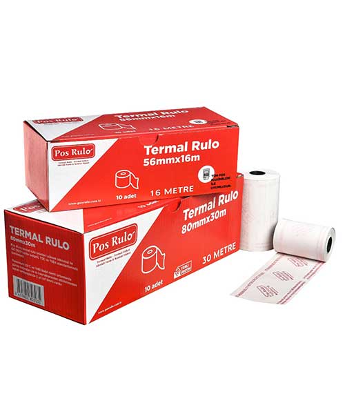 Pos Rulo 56X16  16 Mt Termal Rulo Poşetli