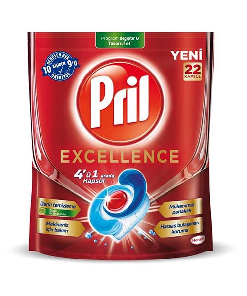 Pril Excellence Bulaşık Makinesi Tableti 22'li