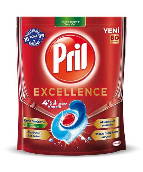 Pril Excellence Bulaşık Makinesi Tableti 60'lı