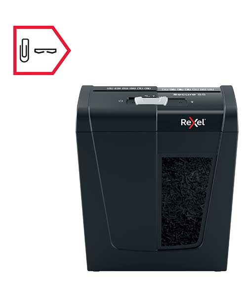 Rexel Secure S5 EU, Ev Tipi Evrak İmha Makinesi Siyah 2020121EU