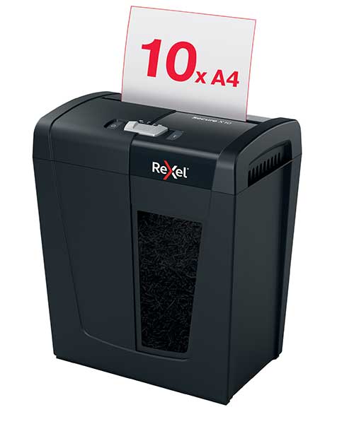Rexel Secure X10 EU, Ev Tipi Evrak İmha Makinesi Siyah 2020124EU