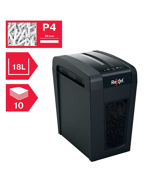 Rexel Secure X10-SL EU, Ev Tipi Evrak İmha Makinesi Siyah 2020127EU