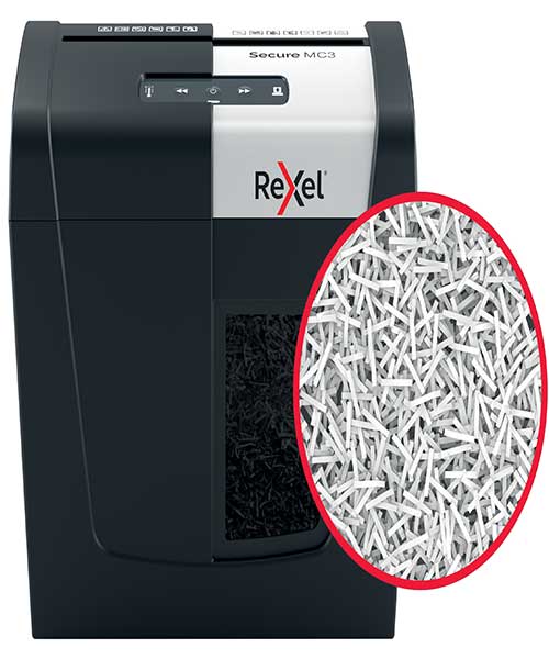 Rexel Secure MC3 EU, Ev Tipi Evrak İmha Makinesi Siyah 2020128EU