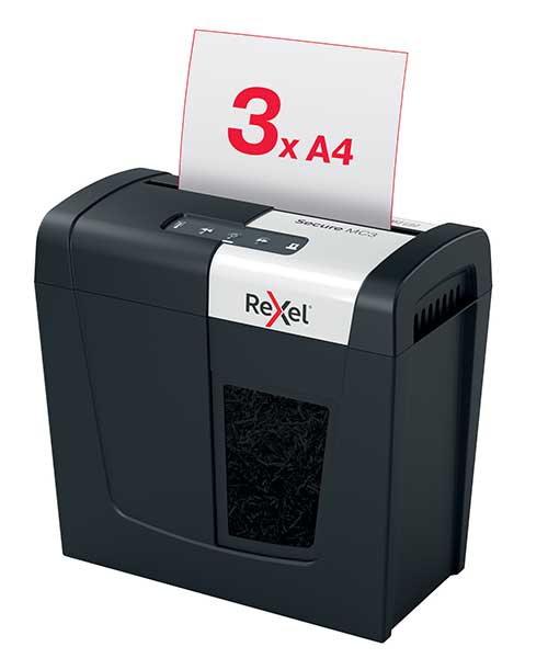 Rexel Secure MC3 EU, Ev Tipi Evrak İmha Makinesi Siyah 2020128EU