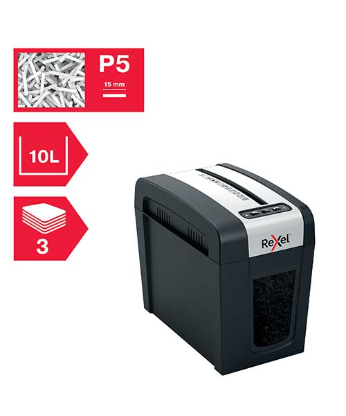 Rexel Secure MC3-SL EU, Ev Tipi Evrak İmha Makinesi Siyah 2020131EU
