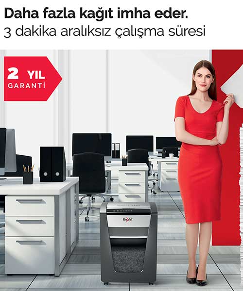 Rexel Momentum Evrak İmha Makinesi X312 Slimline Siyah 2104574EU