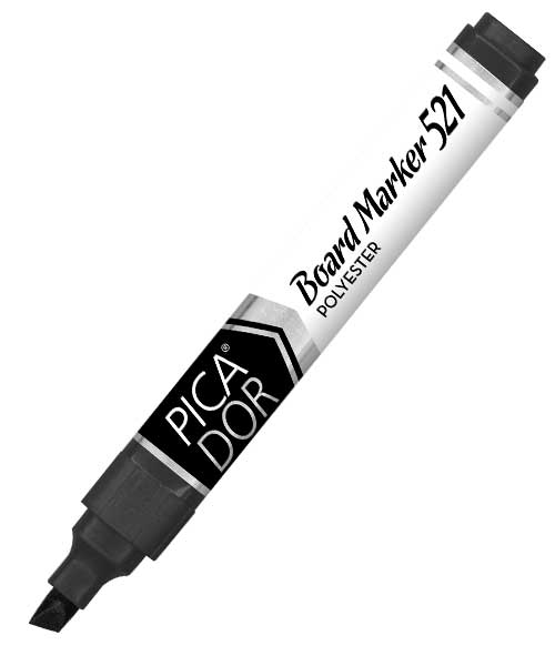 Pıcador 521 Board Marker Kesik Uç Siyah Kx 024