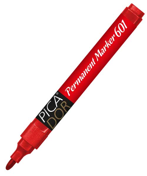 Pıcador 601 Permanent Marker Yuvarlak Uç Kırmızı Kx 020
