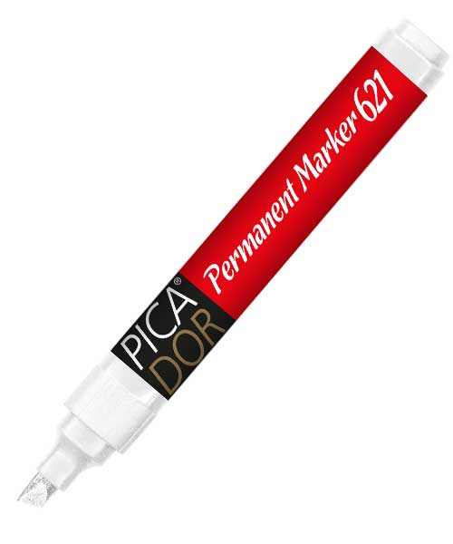 Pıcador 621 Permanent Marker Kesik Uç Beyaz Kx 014