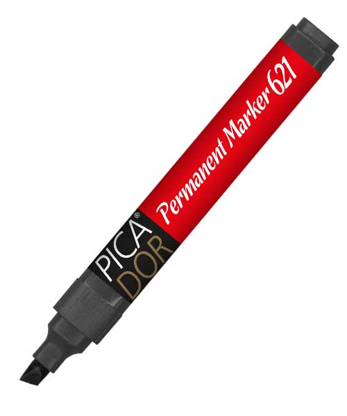 Pıcador 621 Permanent Marker Kesik Uç Siyah Kx 015