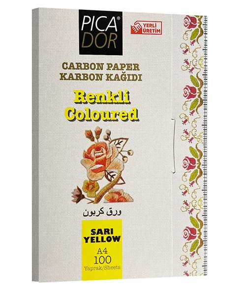 Pıcador Karbon Kağıtları Renkli A4 Sarı Kk 003