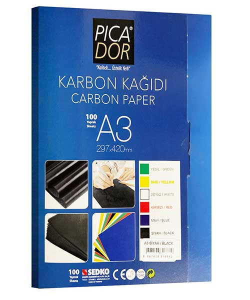 Pıcador Karbon Kağıtları Siyah A3  Kk 006