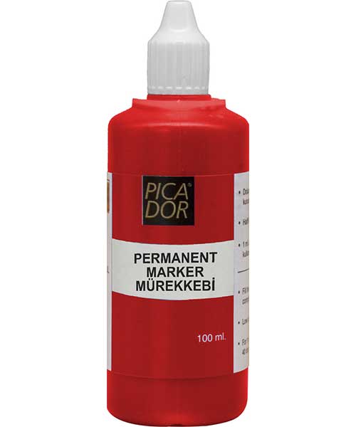 Pıcador Permanent Marker Mürekkebi Kırmızı 100Ml Kb 037