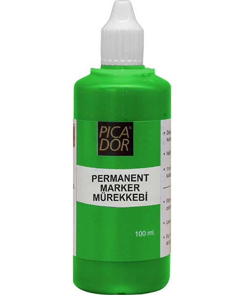 Pıcador Permanent Marker Mürekkebi Yeşil 100Ml  Kb 037A