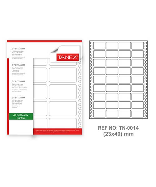 Taneks 23X40 Mm Bilgisayar  Etiketi TN001410