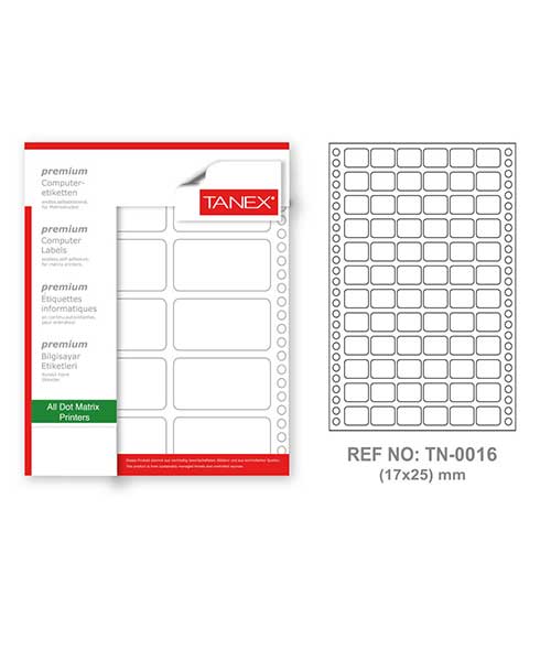 Taneks 17X25 Mm Bilgisayar Etiketi TN001610