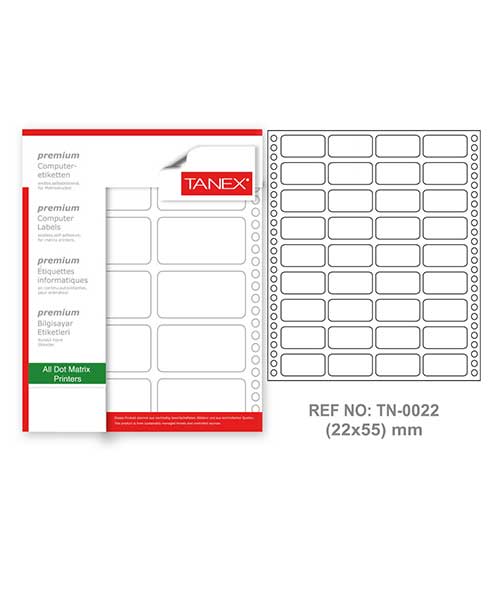 Taneks 22X55 Mm Bilgisayar Etiketi TN002210