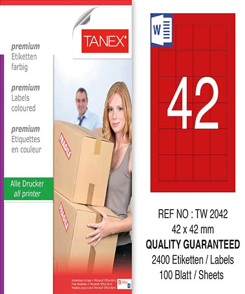 Taneks Tw-2042 42X42 Mm Kırmızı Laser Etiket