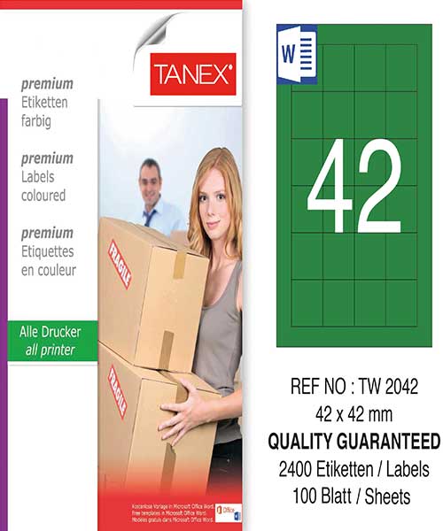 Taneks Tw-2042 42X42 Mm Yeşil Laser Etiket