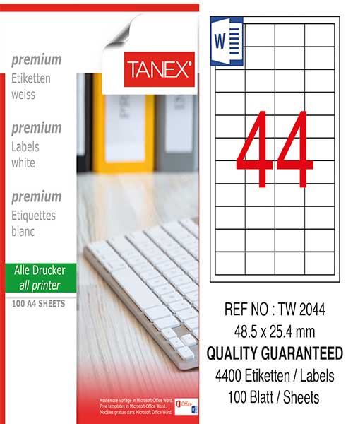 Taneks Tw-2044 48,5X25,4 Mm Laser Etiket